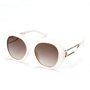 White Retro Oversized Sunglasses